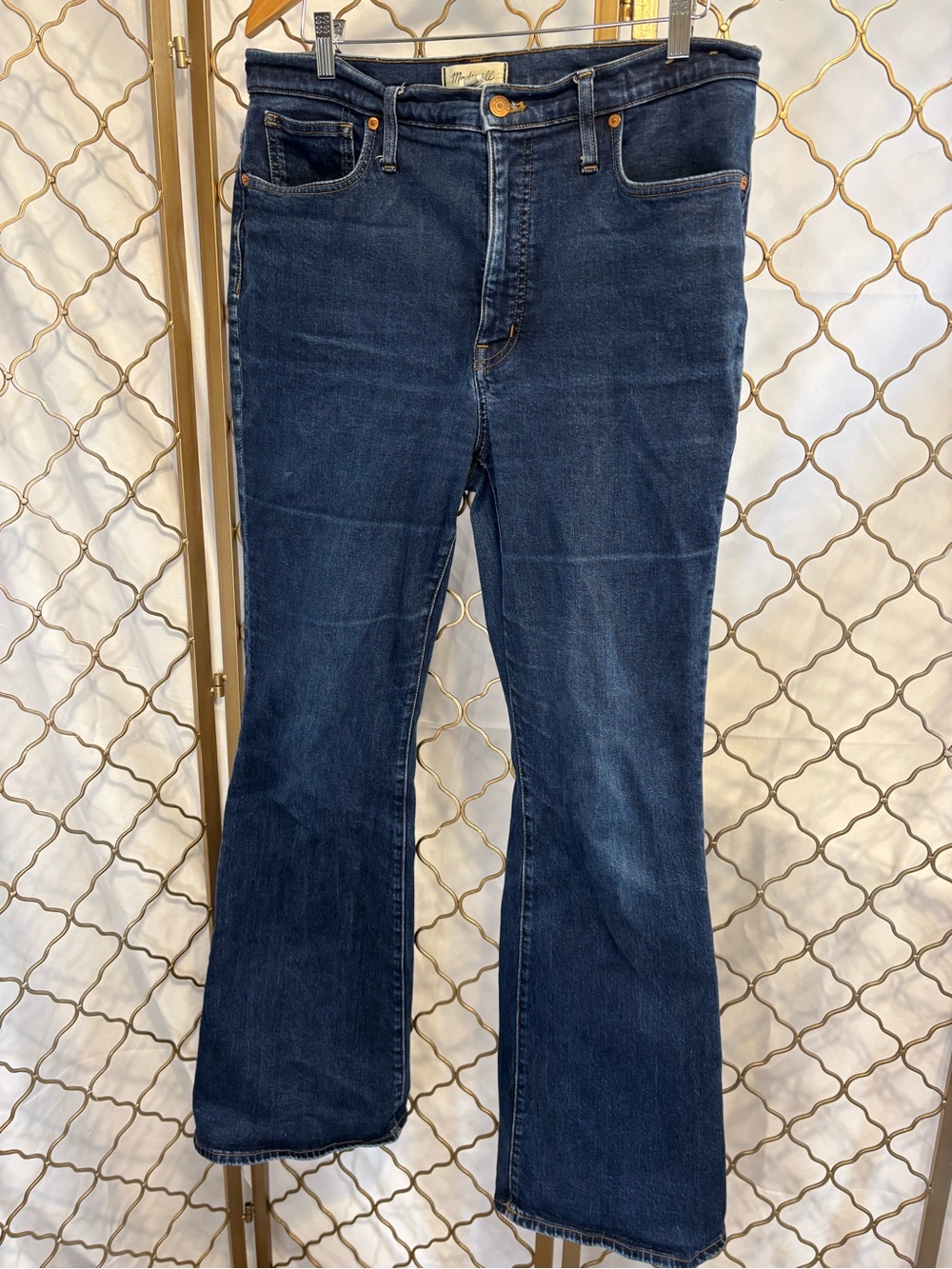 Madewell Dark Blue Skinny Flare Jeans in size 32, in Great Condition